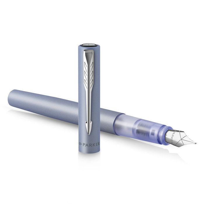 Pluma Estilográfica Parker Vector XL M Plata Metálico