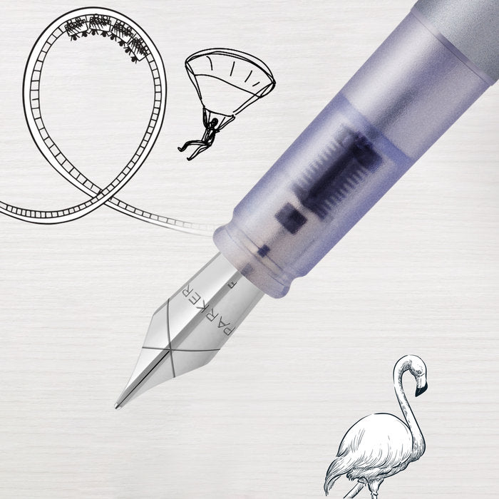 Pluma Estilográfica Parker Vector XL M Plata Metálico
