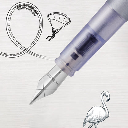 Pluma Estilográfica Parker Vector XL M Plata Metálico