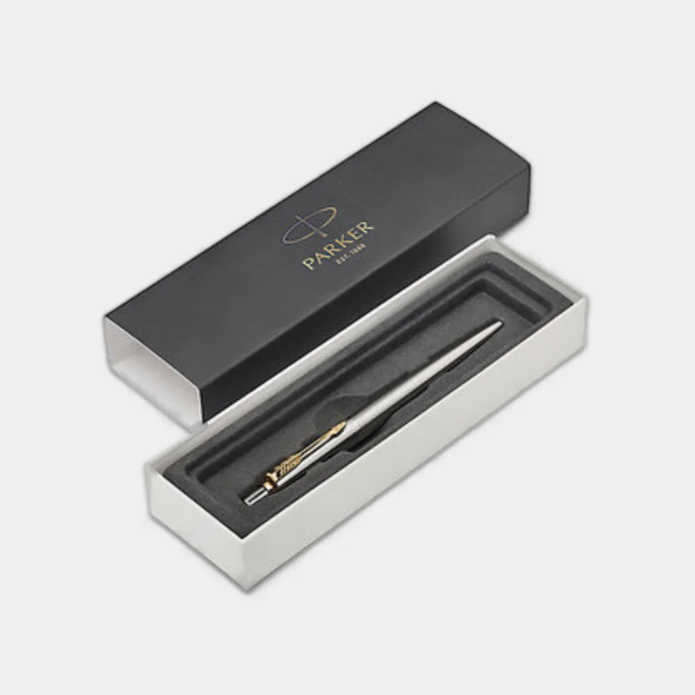 Bolígrafo Parker Jotter Acero GT con Estuche de Regalo