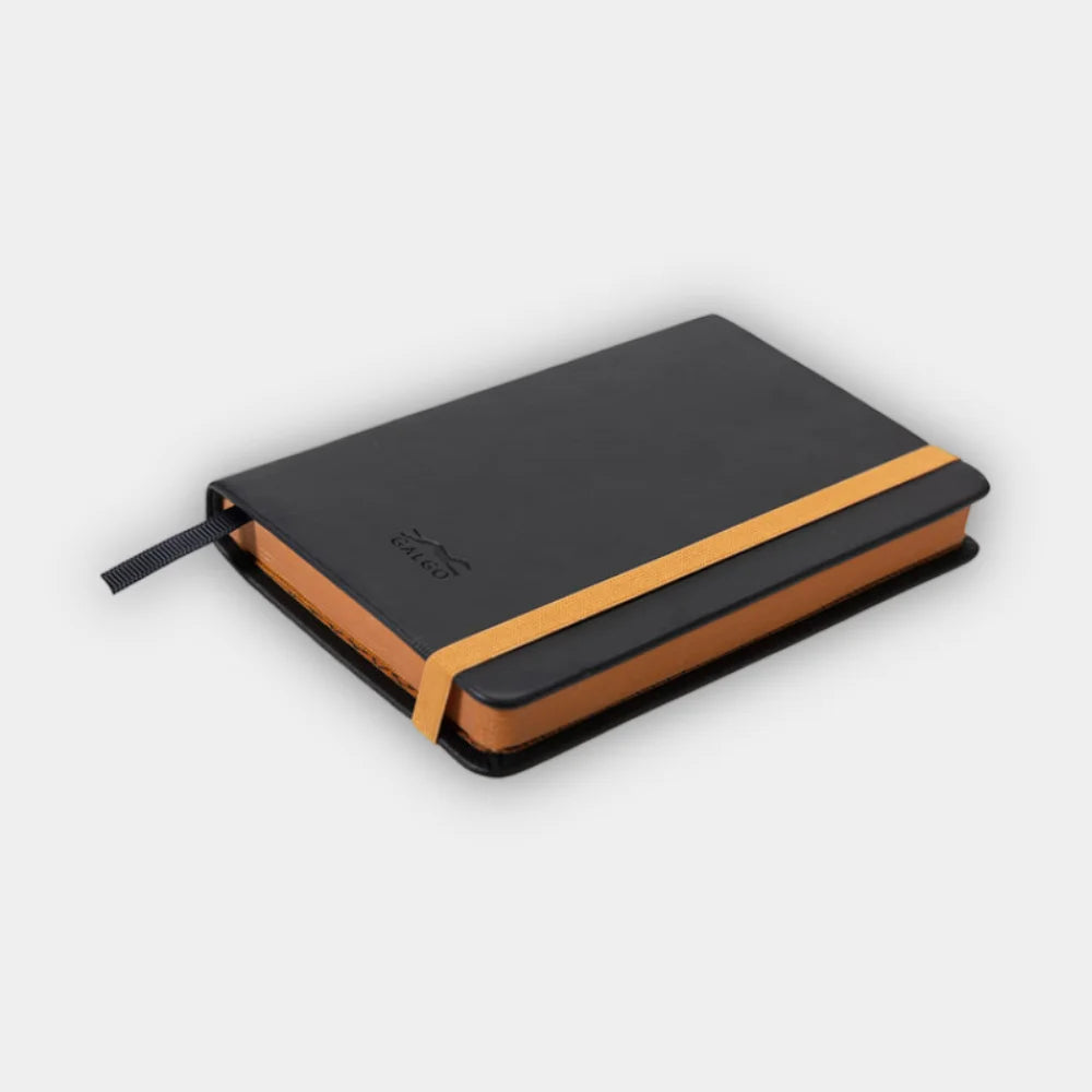 Cuaderno de Notas Galgo A6 | Polipiel Negro y Cuadrícula