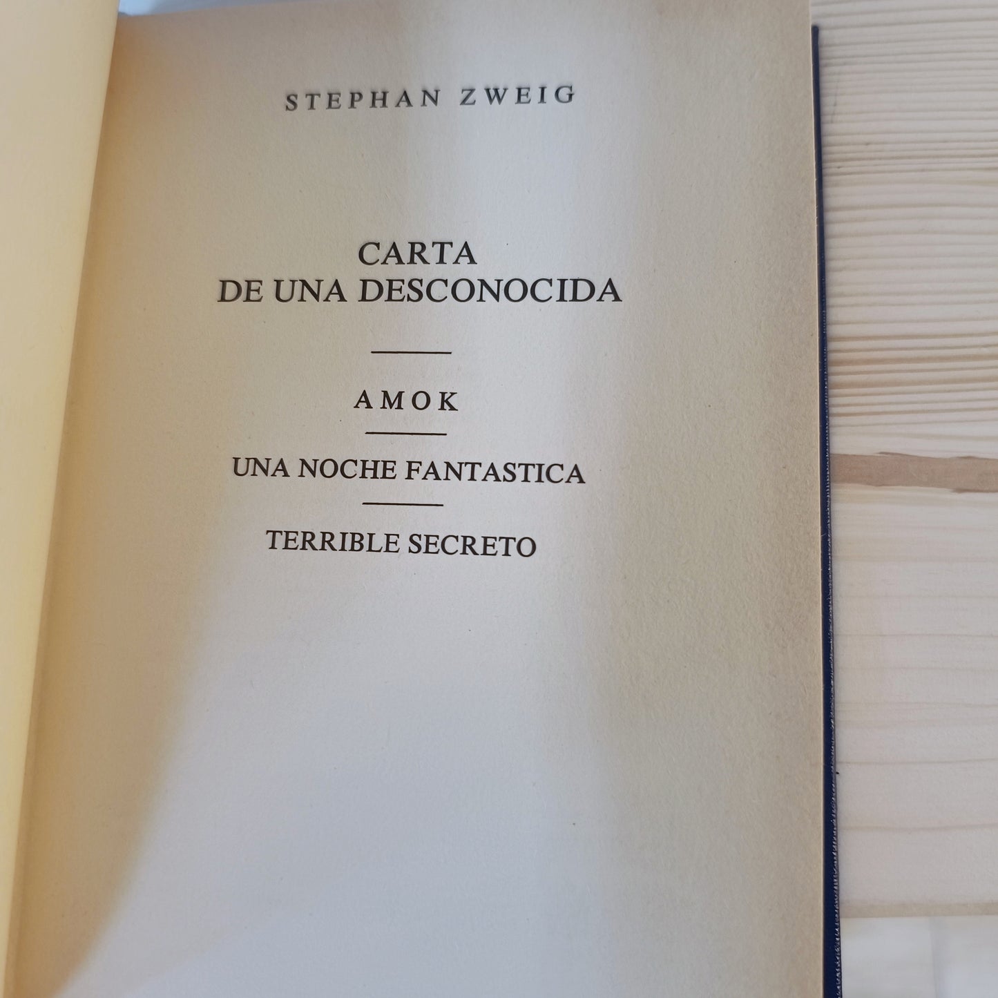 Relatos, Stephan Zweig 2ª mano